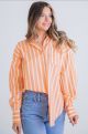 KARLIE STRIPE POPLIN BUTTON UP DIANA TUNIC