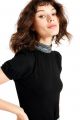 EMILY SHALANT PUFF SLV RINESTONE COLLAR MINI BOW