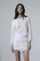 KARINA GRIMALDI BELLE EMBROIDERED TOP