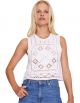 BERENICE DEBARDEUR COL RD CROCHET TOP