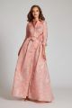 TERI JON SHIMMER SHIRT WAIST GOWN