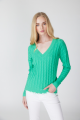 J SOCIETY LONG SLV VNECK  CABLE SWEATER