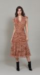 BIGIO TIERED V-NECK DRESS