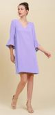 BIGIO DROP SLEEVE VNECK DRESS