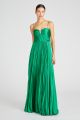 MONIQUE LHUILLIER HELENA SATIN LONG DRESS