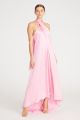 MONIQUE LHILLIER SLEEVELESS SATIN LONG DRESS