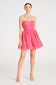 MONIQUE LHUILLIER STRAPLESS ORGANZA SHORT DRESS