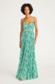 MONIQUE LHUILLIER SYLVIA CHIFFON LONG DRESS