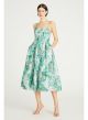 MONIQUE LHUILLIER SAGE JACQUARD MIDI DRESS