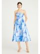 MONIQUE LHUILLIER VIOLET MIDI DRESS
