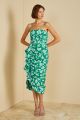 AMUR OLLY RUCHED MIDI DRESS