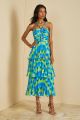 AMUR BRANT TIERED MIDI DRESS