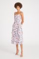 AMUR ACACIA TIE STRAP RUFFLE DRESS
