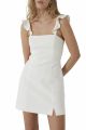 FRENCH CONNECTION WHISPER RUFFLE STRAP DRESS