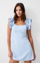FRENCH CONNECTION RUFFLE SHLDR DRESS