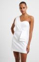 FRENCH CONNECTION FLORIDA COT SHOULDER BOW DRESS