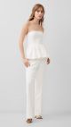 FRENCH CONNECTION PEPLUM STRAPLESS TOP