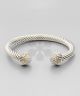 GS PAVED END CABLE CUFF BRACELET