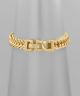 GS BRAIDED FLAT CHAIN BRACELET