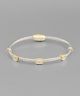 GS CZ ACCENT CABLE BRACELET