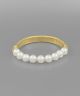 GS PEARL BEAD & OMEGA CHAIN BRACELET