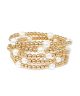 GS 5 ROW PEARL STATION CCB BEADS BRACELET