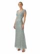 ADRIANNA PAPELL V-NECK BEADED DRESS