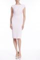 BADGLEY MISCHKA TWIST SHOULDER DRAPE DRESS