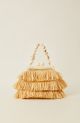 BTB NYLA RAFFIA FRINGE CLUTCH