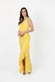 CENIA ZIP SIDE RUFFLED SLIT MAXI