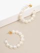 ZENZII BEADED PEARL HOOP EARRING