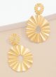 ZENZII PLEATED CIRCLE METAL EARRING
