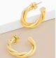 ZENZII METAL TWISTED HOOP EARR