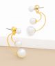 ZENZII PEARL TRIO EARRING