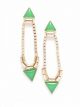 ZENZII BOX CHAIN PYRAMID STATEMENT DROP EARRING