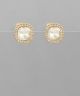 GS CUSHION CUT CLIP ON EARRING