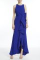 BADGLEY MISCHKA ODESSA SIDE RUFFLE GOWN