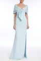 BADGLEY MISCHKA TAFFETA SHAWL GOWN