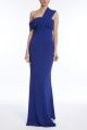 BADGLEY MISCHKA PLEAT DRAPE ONE SHOULDER GOWN
