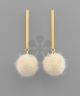 GS POMPOM & BAR EARRING