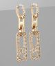 GS PAVE ZIPPER CLIP HOOPS