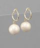 GS BRASS BALL DANGLE EARRINGS