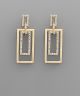 GS DOUBLE RETANGLE EARRING