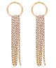 GS CIRCLE & RHINESTONE FRINGE EARRING