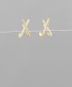 GS PAVE X HUGGIE EARRING