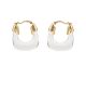 GS U SHAPE METAL & CLEAR EARRING