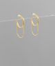 GS DROP METAL HERRINGBONE HOOP