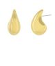 GS BRASS TEARDROP HOOPS