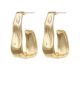 GS BENT RECTANGLE OPEN HOOPS