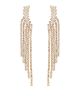 GS PAVE CURVED FRINGE EARRING